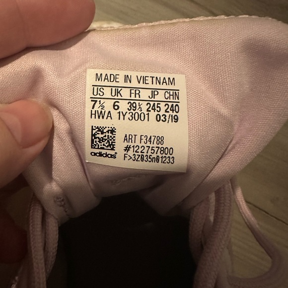 Adidas Womens 7.5 Sneakers Shoes Pink Cross Training Cloudfoam - Picture 2 of 5